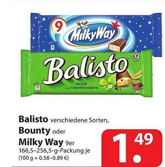 Famila Nord Ost Balisto, Bounty Oder Milky Way Angebot