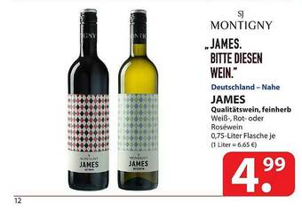 Famila Nord Ost Montigny James Bitte Diesen Wein Qualitätswein, Feinherb Angebot