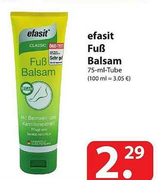 Famila Nord Ost Efasit Fuß Balsam Angebot