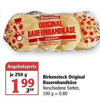 Globus Birkenstock Original Bauernhandkäse Angebot