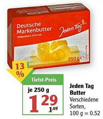 Globus Jeden Tag Butter Angebot