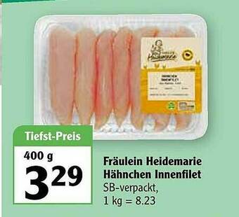 Globus Fräulein Heidemarie Hähnchen Innenfilet Angebot