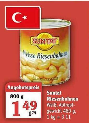 Globus Suntat Riesenbohnen Angebot