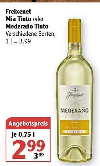 Globus Freixenet Mia Tinto Oder Mederaño Tinto Angebot