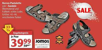 Globus Jomos Aircomfort Herren-pantolette Oder -sandale Angebot