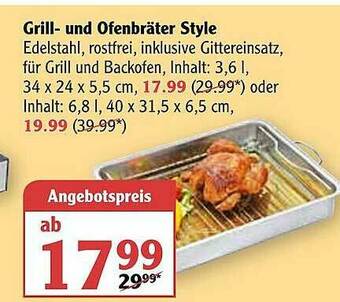 Globus Grill- Und Ofenbräter Style Angebot