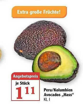 Globus Peru Kolumbien Avocados „hass” Angebot