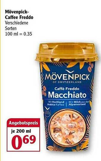 Globus Mövenpick-caffee Freddo Angebot