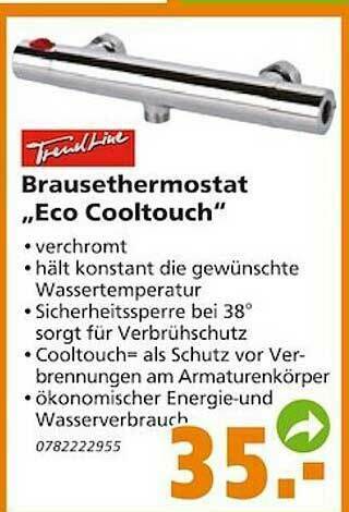 Globus Baumarkt Brausethermostat „eco Cooltouch” Angebot