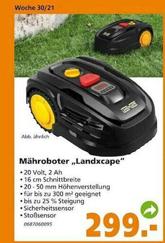 Globus Baumarkt Mähroboter „landxcape” Angebot