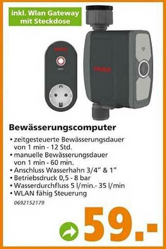 Globus Baumarkt Bewässerungscomputer Angebot