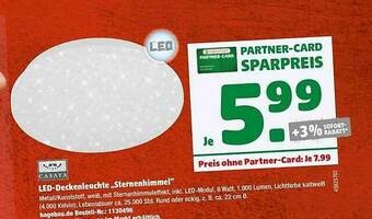 Hagebau Casaya Led Deckenleuchte „sternenhimmel” Angebot