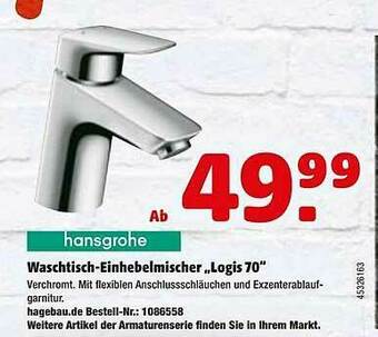 Hagebau Waschtisch Einhebelmischer „logis 70” Angebot