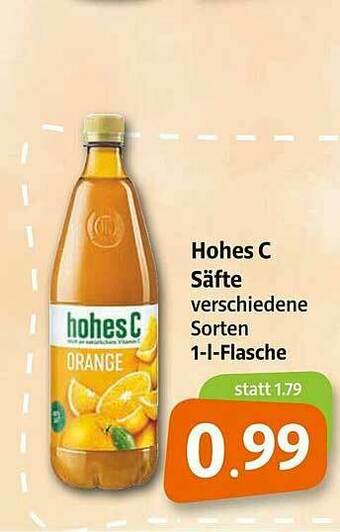 Markant Hohes C Säfte Angebot