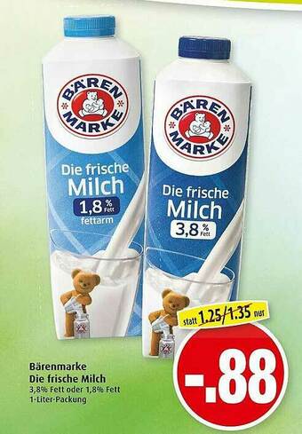 Markant Bärenmarke Die Frische Milch Angebot