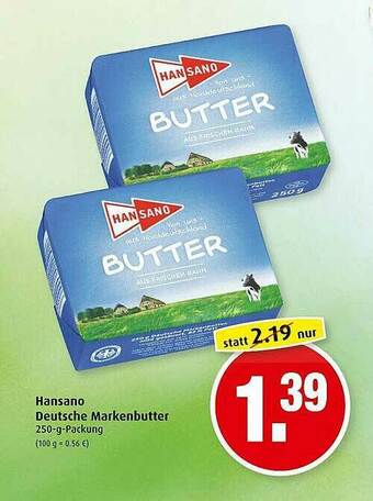 Markant Hansano Deutsche Markenbutter Angebot