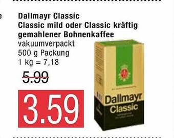 Marktkauf Dallmayr Classic Classic Mild Oder Classic Kräftig Gemahlener Bohnenkaffee Angebot