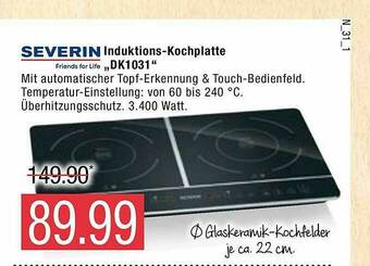 Marktkauf Severin Induktions-kochplatte „dk1031” Angebot