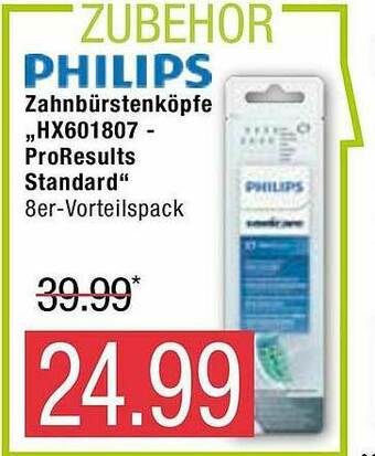 Marktkauf Philips Zahnbürstenköpfe „hx601807 - Proresults Standard” Angebot