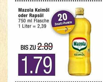 Marktkauf Mazola Keinöl Oder Rapsöl Angebot