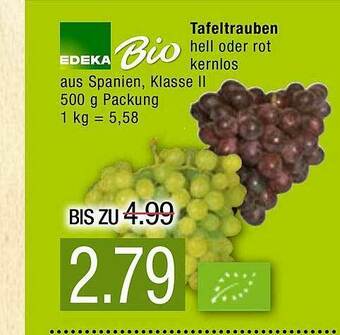 Marktkauf Edeka Bio Tafeltrauben Angebot