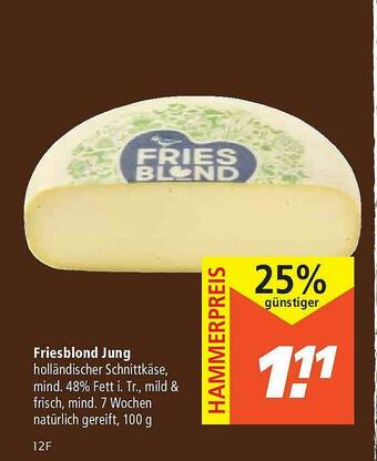 Marktkauf Friesblond Jung Angebot