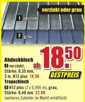 B1 Discount Baumarkt Abdeckblech oder Trapezblech Angebot