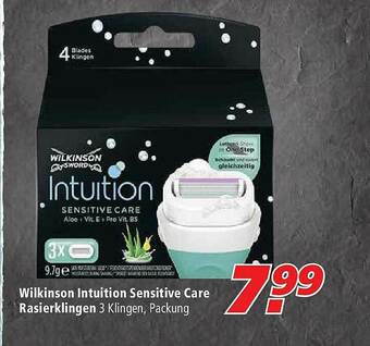 Marktkauf Wilkinson Intuition Sensitive Care Rasierklingen Angebot