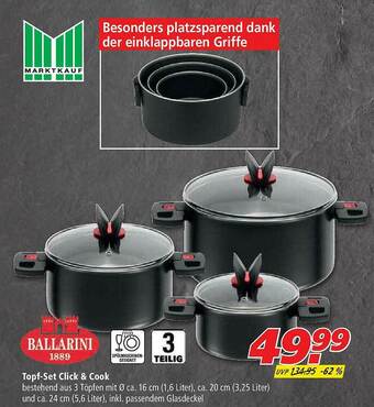 Marktkauf Topf-set Click & Cook Ballarini 1889 Angebot