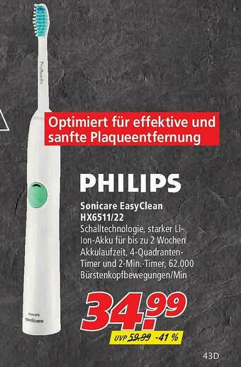 Marktkauf Philips Sonicare Easyclean Hx6511 22 Angebot