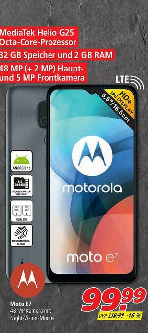 Marktkauf Moto E7 48 Mp Kamera Mit Night-vision-modus Angebot