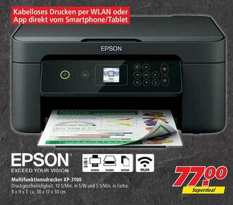 Marktkauf Espson Exceed Your Vision Multifunkionsdrucker Xp-3100 Angebot