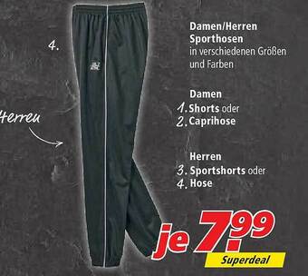 Marktkauf Damen Herren Sporthosen Angebot