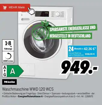 MEDIMAX Miele Waschmaschine | WWD120WCS Angebot