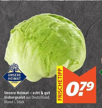 Marktkauf Unsere Heimat - Echt & Gut Eisbergsalat Angebot