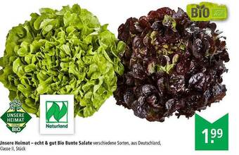 Marktkauf Unsere Heimat - Echt & Gut Bio Bunte Salate Angebot