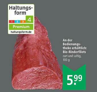 Marktkauf An De Bedienungstheke Erhältlich : Bio-rinderfilets Angebot