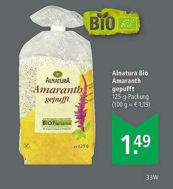 Marktkauf Alnatura Bio Amaranth Gepufft Angebot