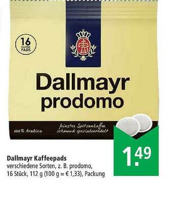 Marktkauf Dallmayr Kaffeepads Angebot