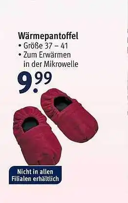 Rossmann Wärmepantoffel Angebot