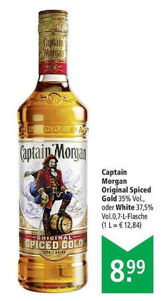 Marktkauf Captain Morgan Original Spiced Gold Oder White Angebot