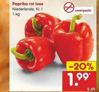 Netto Marken-Discount Paprika Rot Lose Angebot