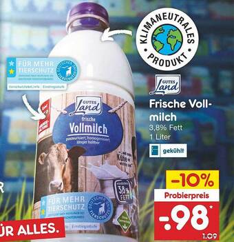 Netto Marken-Discount Gutes Land Frische Vollmilch Angebot