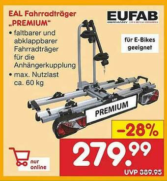 Netto Marken-Discount Eufab Eal Fahrradträger „premium” Angebot