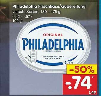 Netto Marken-Discount Philadelphia Frischkäse Oder -zubereitung Angebot