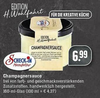 Scheck-in-Center Scheck In Manufaktur Champagnersauce Angebot