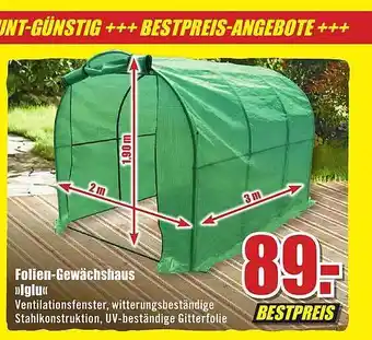 B1 Discount Baumarkt Folien-gewächshaus „iglu“ Angebot