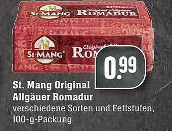 Scheck-in-Center St. Mang Original Allgäuer Romadur Angebot