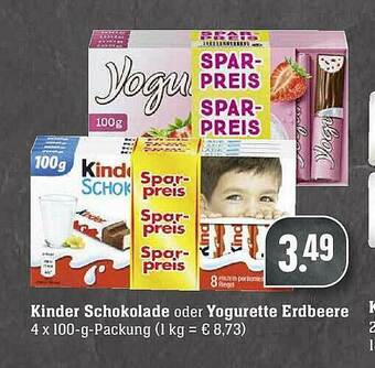 Scheck-in-Center Kinder Schokolade Oder Yogurette Erdbeere Angebot