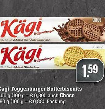 Scheck-in-Center Kägi Toggenburger Butterbiscuits Auch Choco Angebot